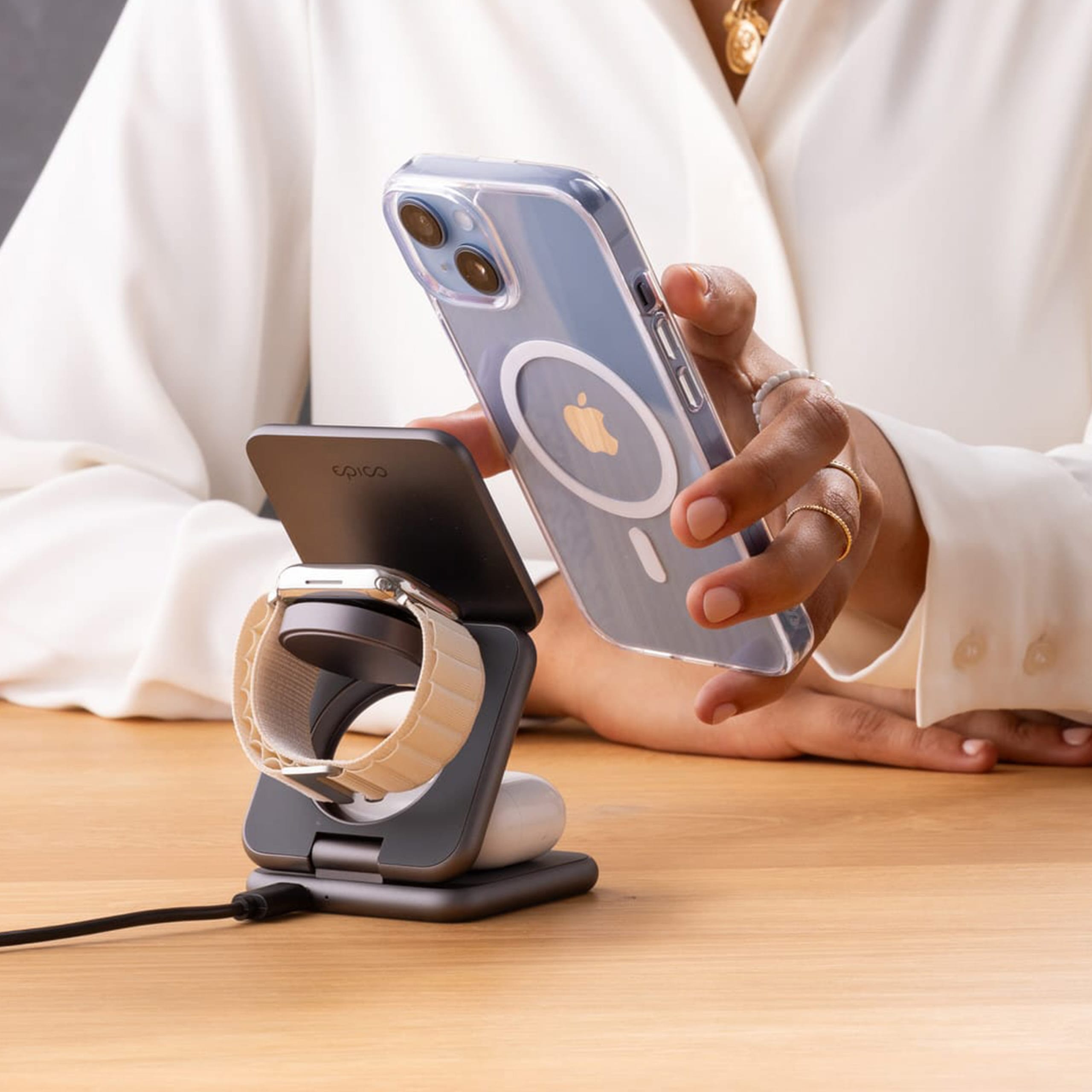 Epico 3-in-1 Magnetic Foldable Wireless Charger