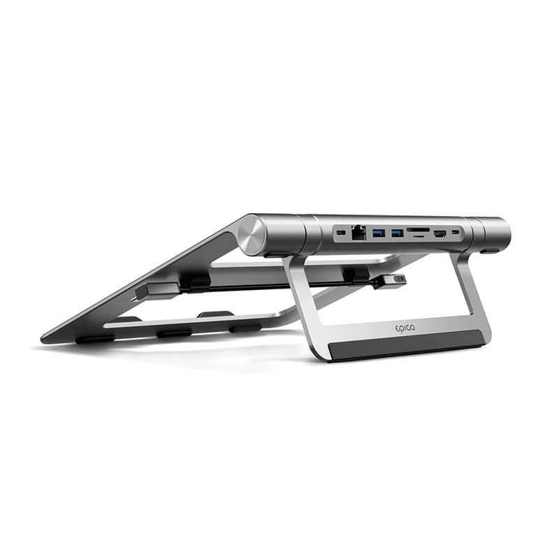 Epico MacBook Stand mit 8-in-1 Multiport USB-C Hub (Docking Station)