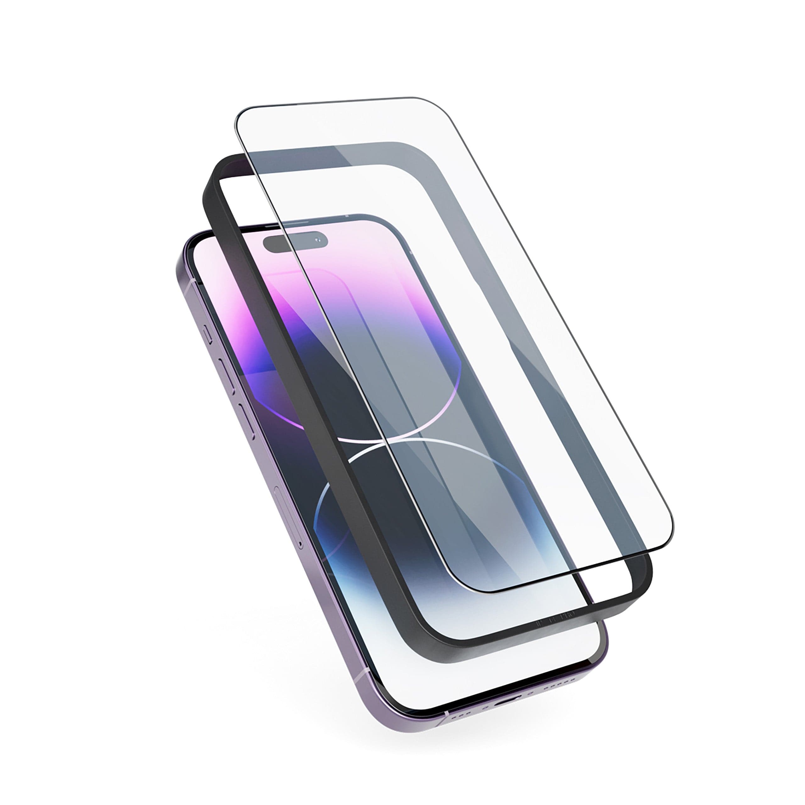 Edge to Edge Glass - 2 Pack mit Installations Rahmen fürs iPhone