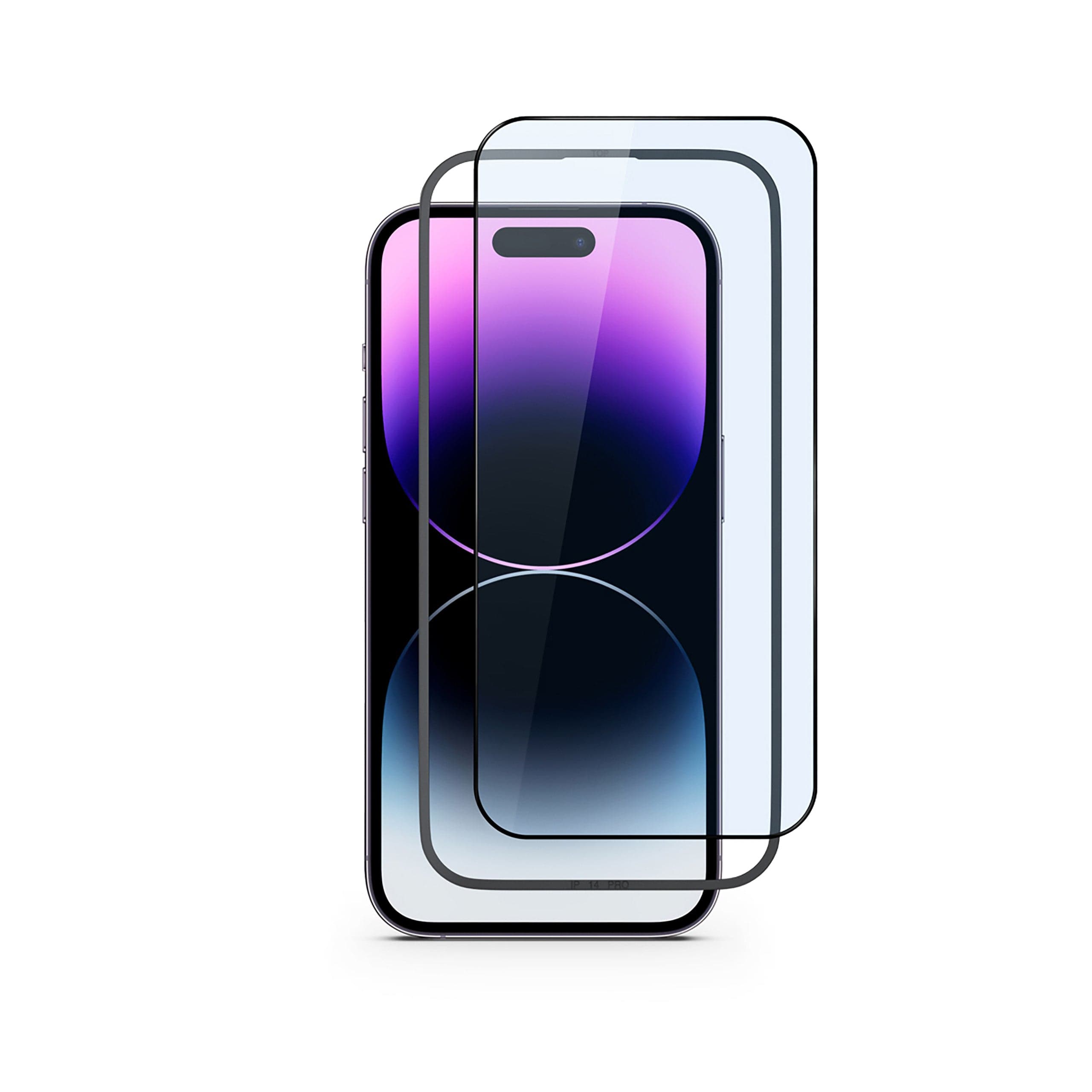 Edge to Edge Glass - 2 Pack mit Installations Rahmen fürs iPhone