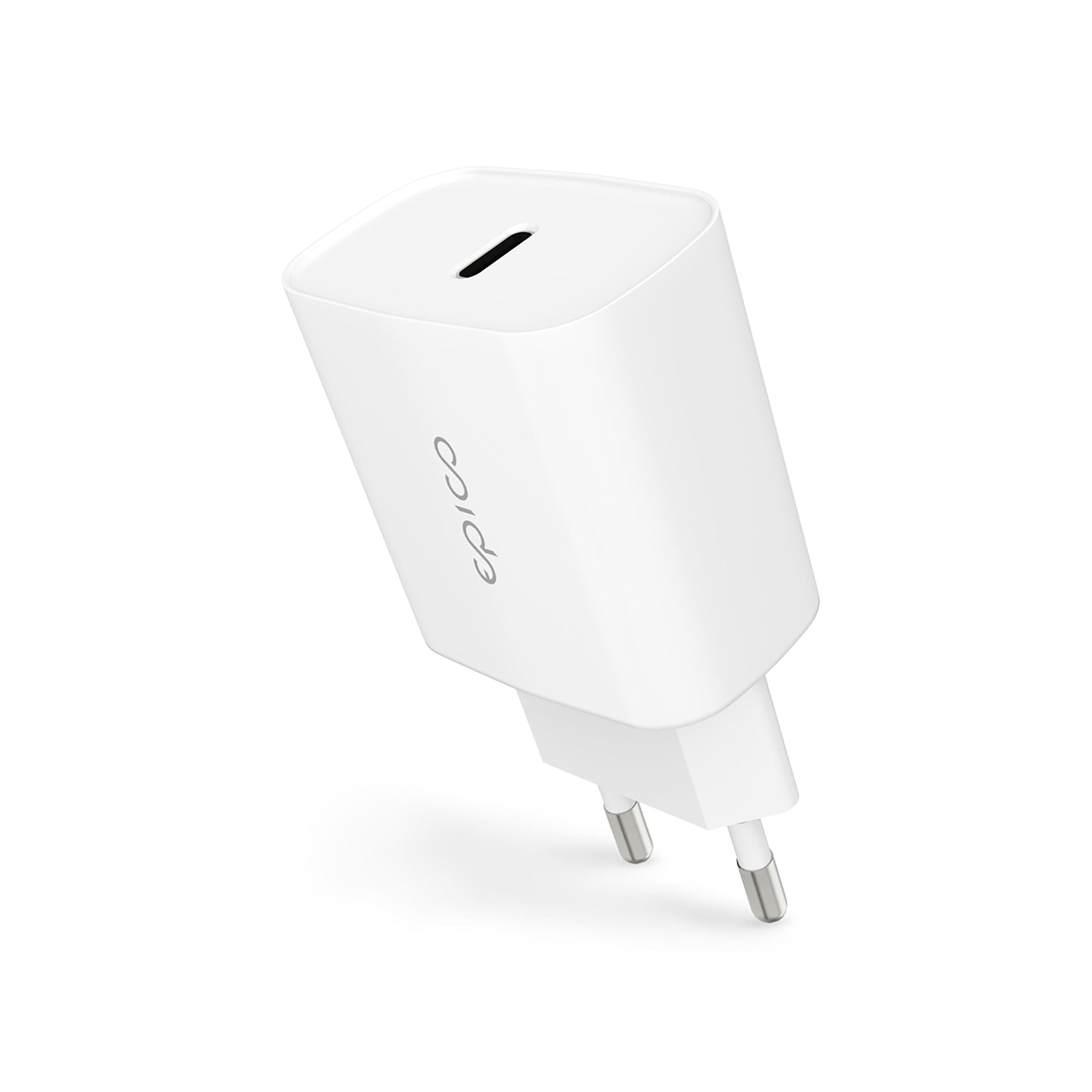 Epico iPhone Lade-Set Ladegerät 20W USB-C mit Ladekabel USB-C-Lightning