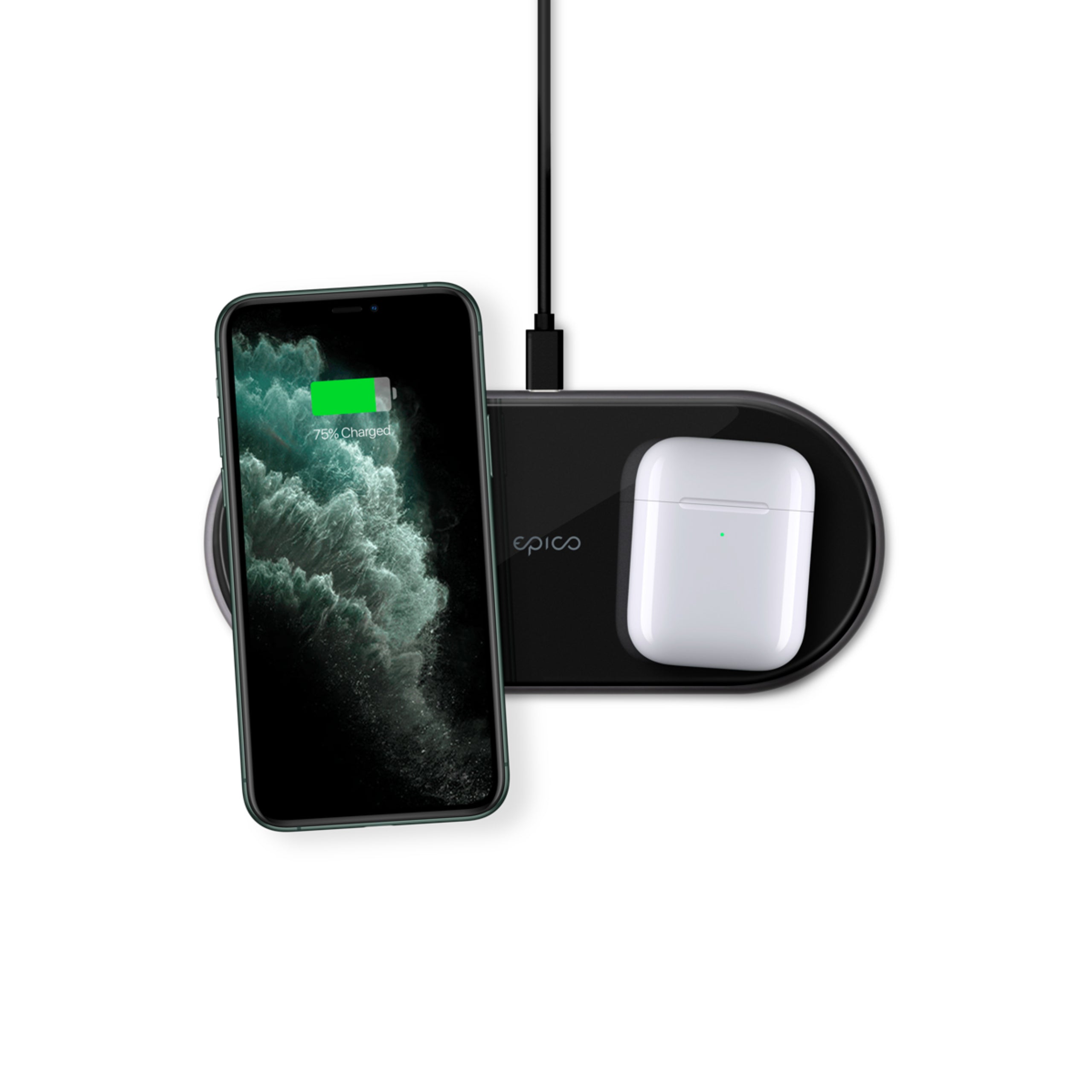 Epico Ultraslim Dual Wireless Charger + Adapter