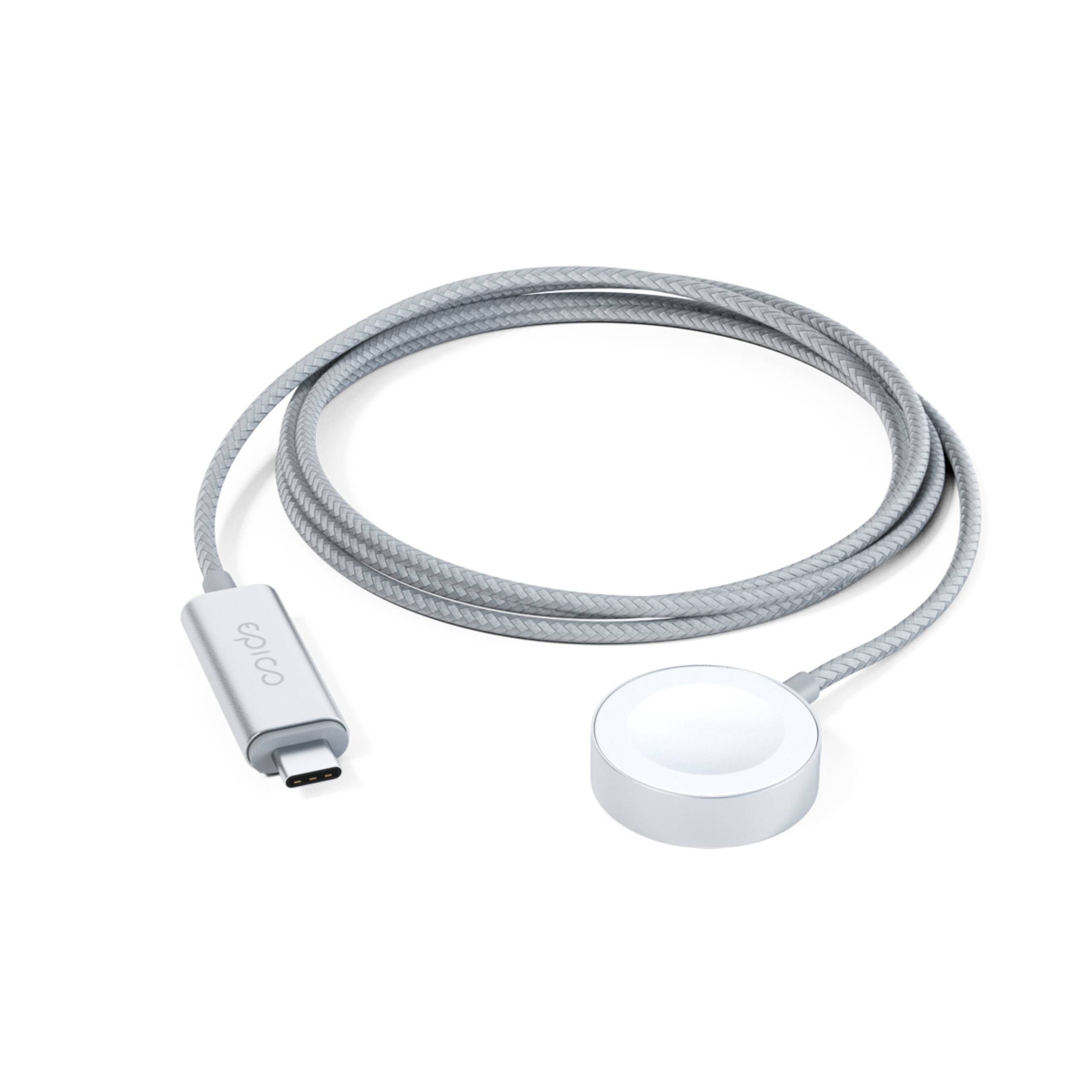 USB-C Fast Magnetic Charger for Apple Watch 1.2m - silver