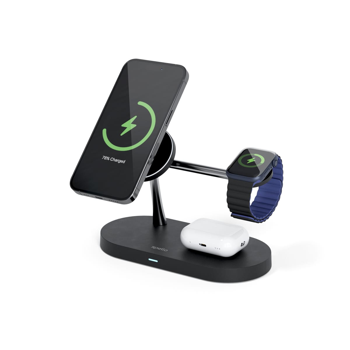 Spello 3-in-1 Magnetic Wireless Charging Stand mit MagSafe