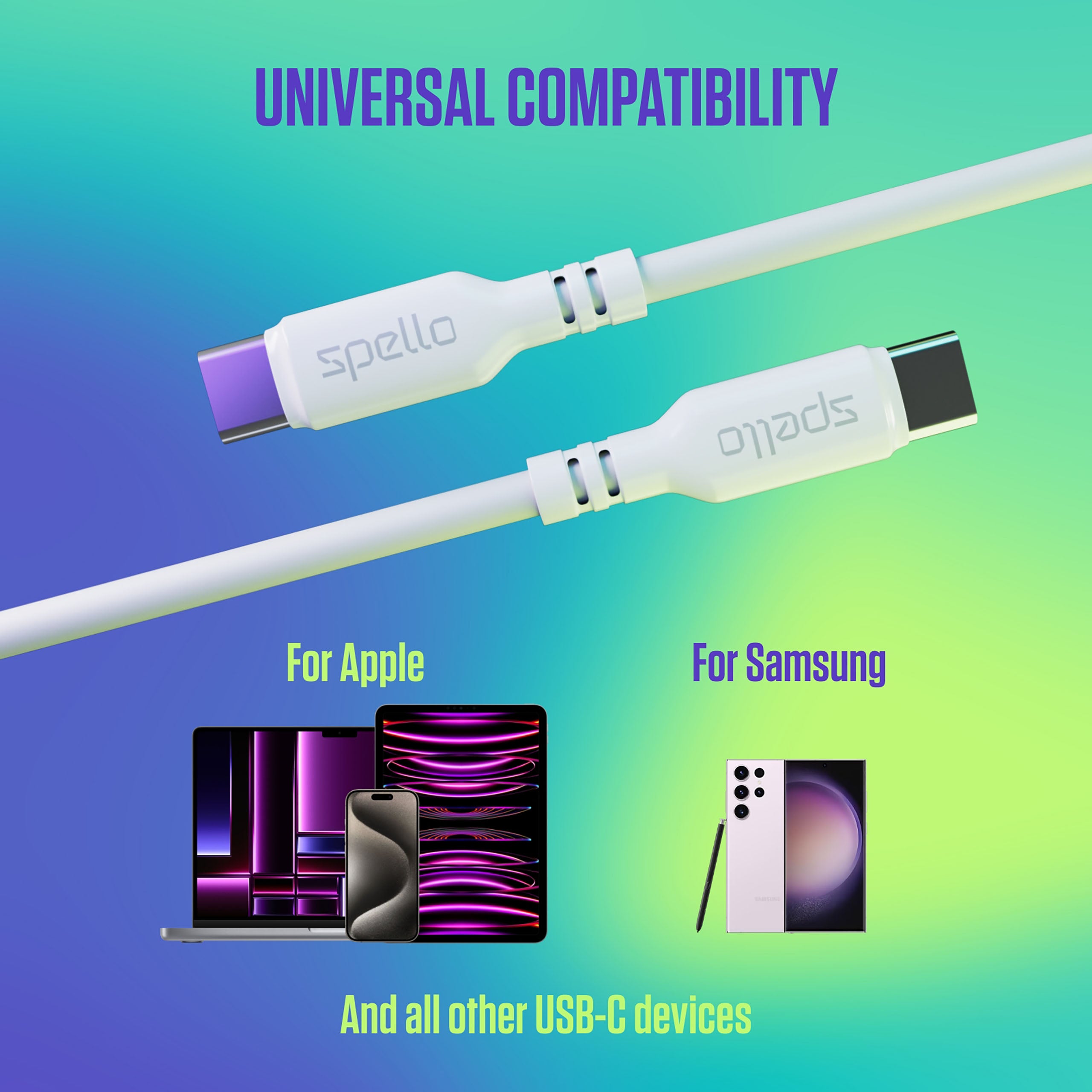 Spello USB-C to USB-C Kabel 1m